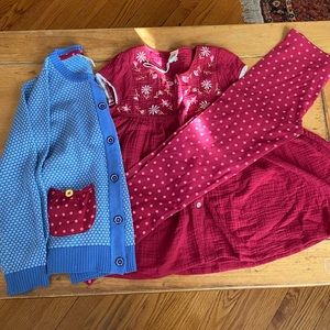 WILDFLOWERS| Dress and leggings with cardigan set!!!| size 10. 💐